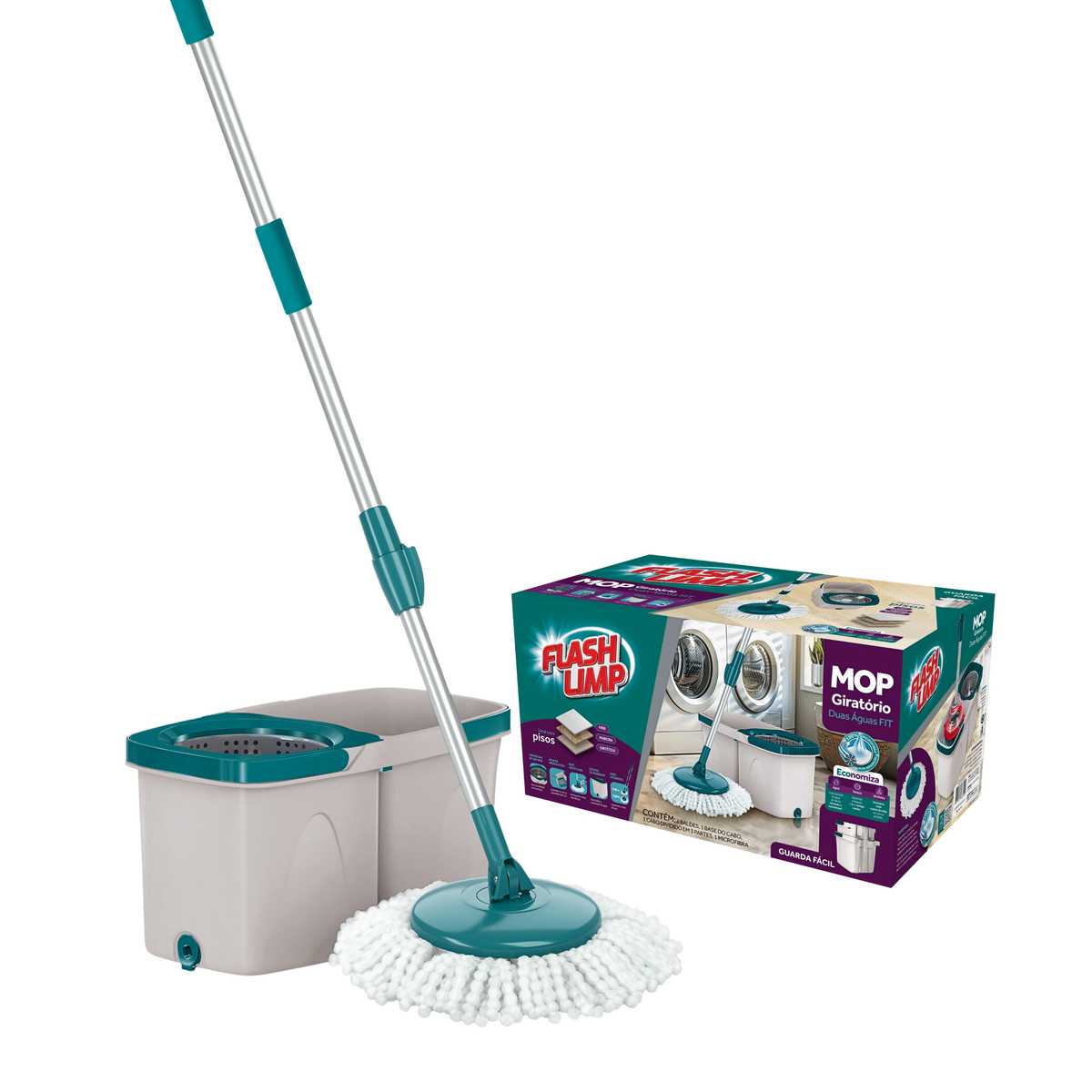 ｗａｔｅｒLｉｐ Mop Giratório Duas Águas Fit, Flash Limp | Flashlimp